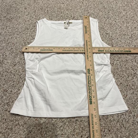 NWT Madewell Cinched Crewneck Tank Sz L White Casual Basic - Picture 3 of 8